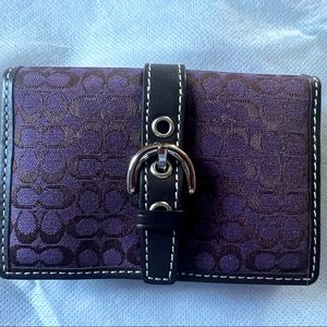 Coach signature snap card ID case